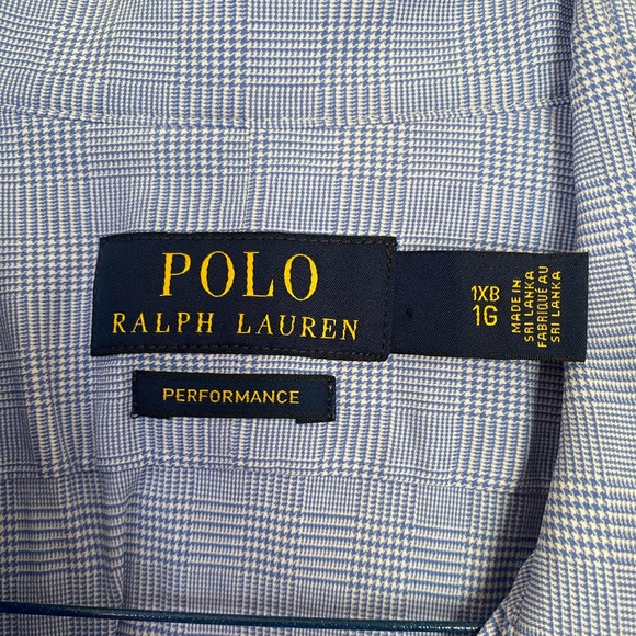 Ralph Lauren 1XB Blue Plaid Performance Button-down Shirt - Picture 2 of 4